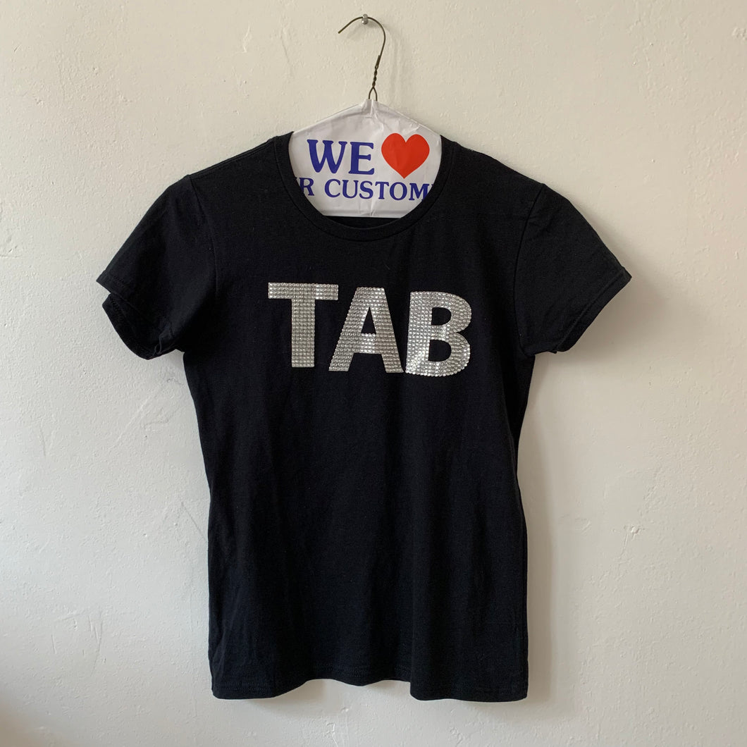 BEDAZZLED TAB SHIRT