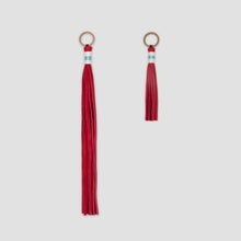 Load image into Gallery viewer, RED TASSLE KEYCHAIN // LONG
